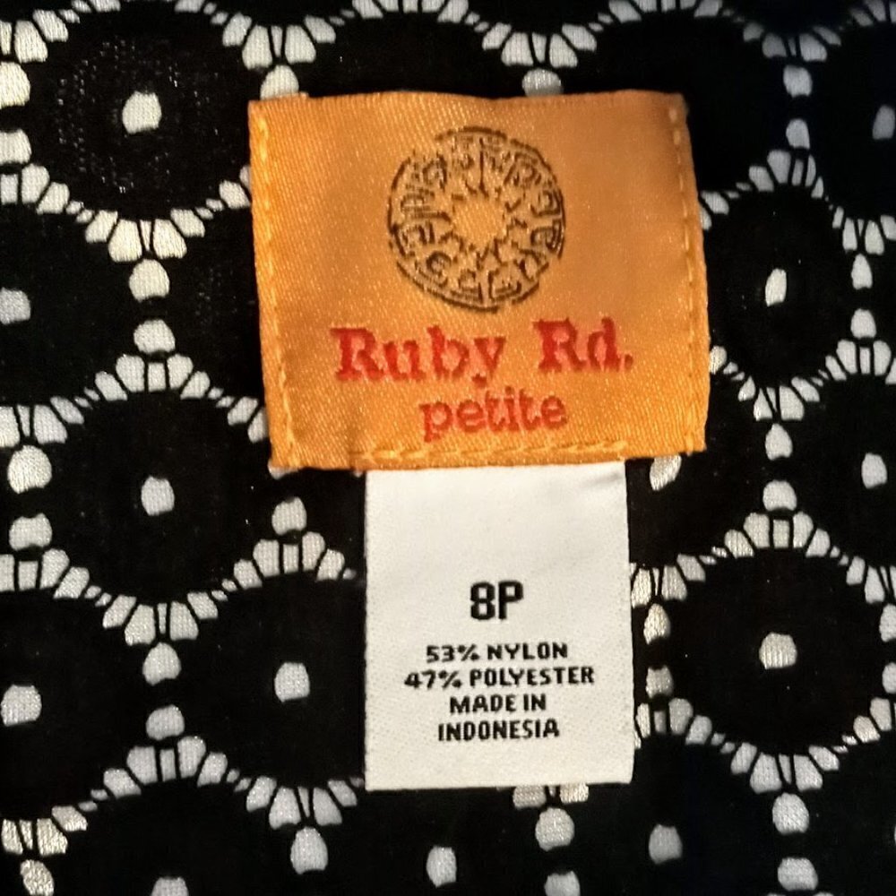 Ruby Rd. B&W Circle Print Jacket - Picture 4 of 5
